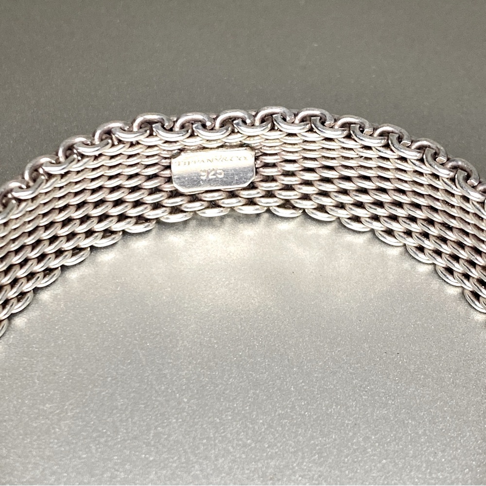 EUC Tiffany & Co 925 Sterling Silver Mesh Somerset
Bangle Bracelet - Medium - Picture 2 of 7